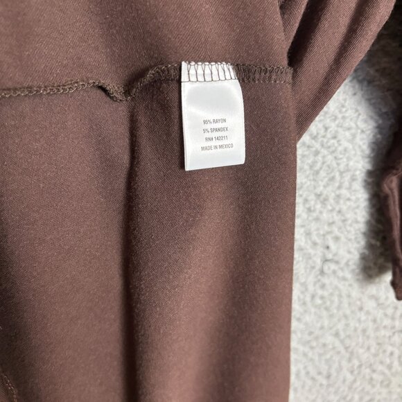 24seven Comfort Apparel Women's Elbow Sleeve Swing Tunic Size XL Brown NWT's. - Picture 7 of 8